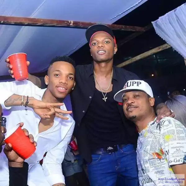 Adorable Photos Of Wizkid, Tekno, Obafemi Martins Having Fun At Quilox Pool Party
